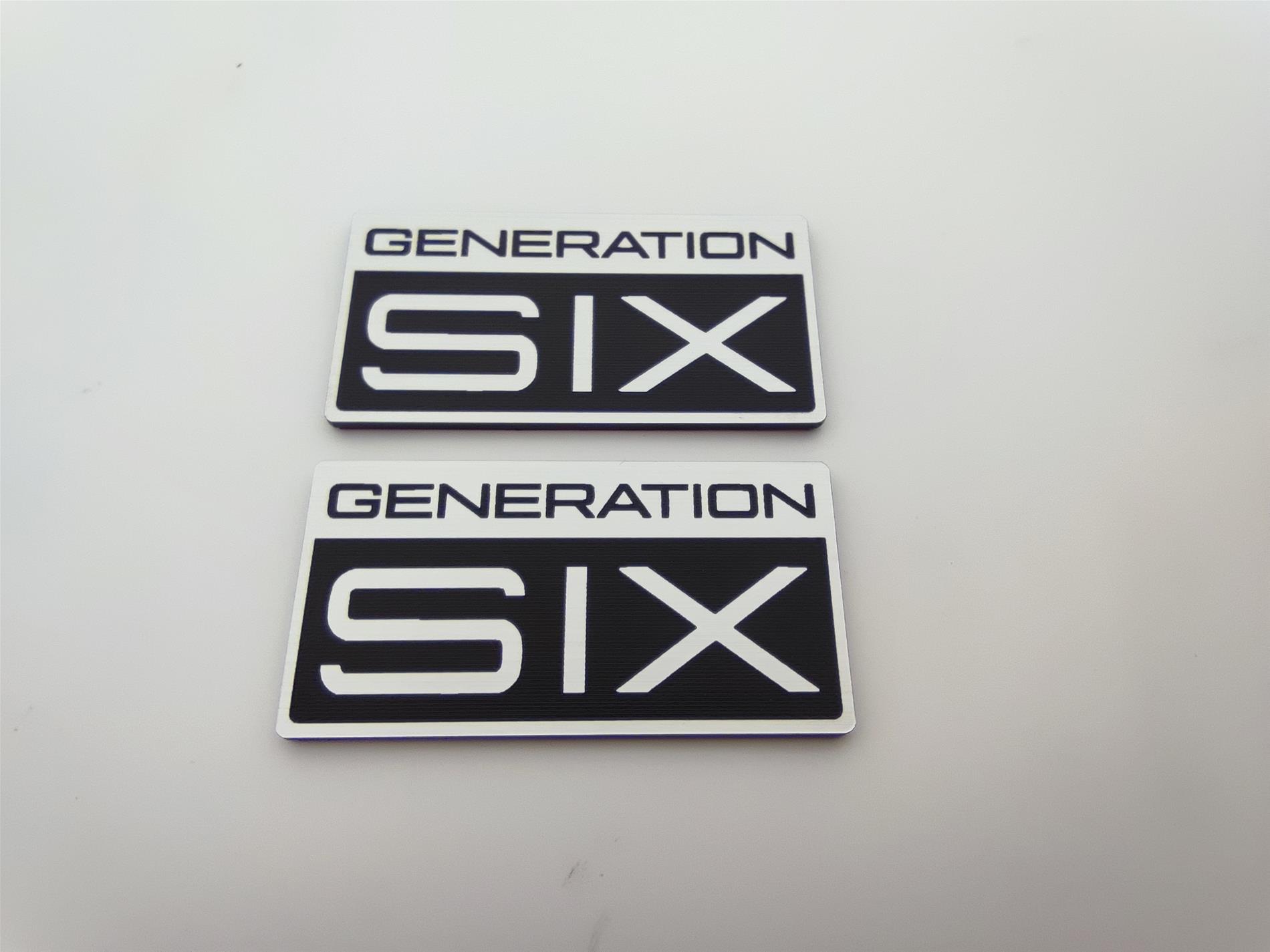 Volkswagen T6 Genaration Six alüminyum  Görünümlü  plastik etiket 2x - Görsel 1
