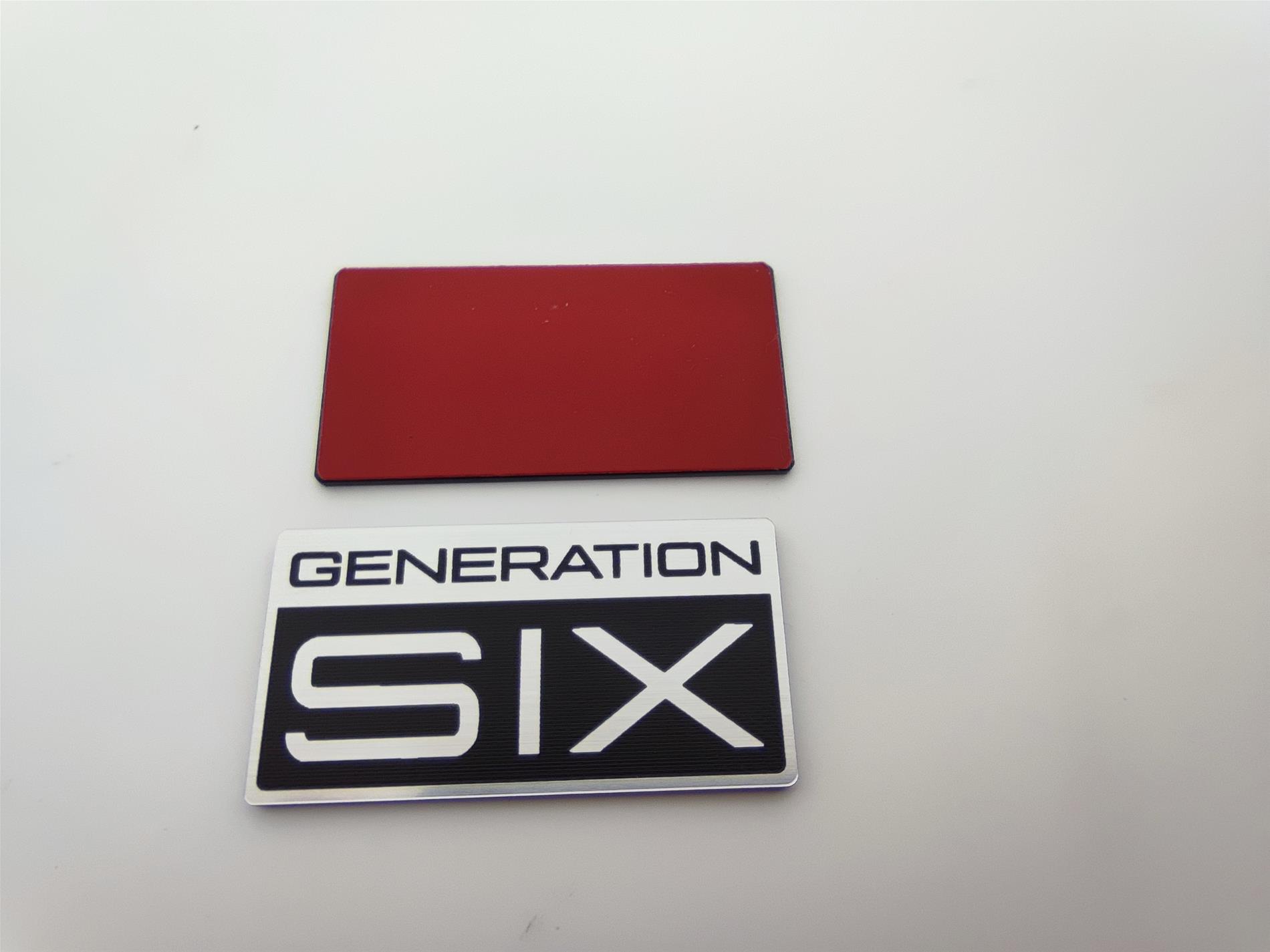 Volkswagen T6 Genaration Six alüminyum  Görünümlü  plastik etiket 2x - Görsel 4