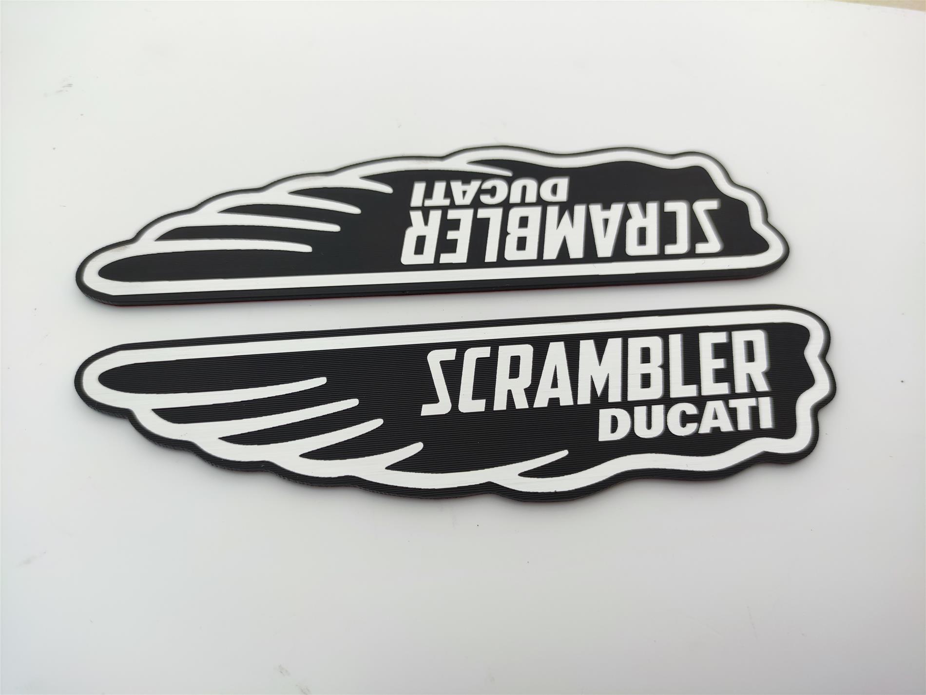 Ducati scrambler motosiklet etiketi Plastik etiket badge sticker - Görsel 3