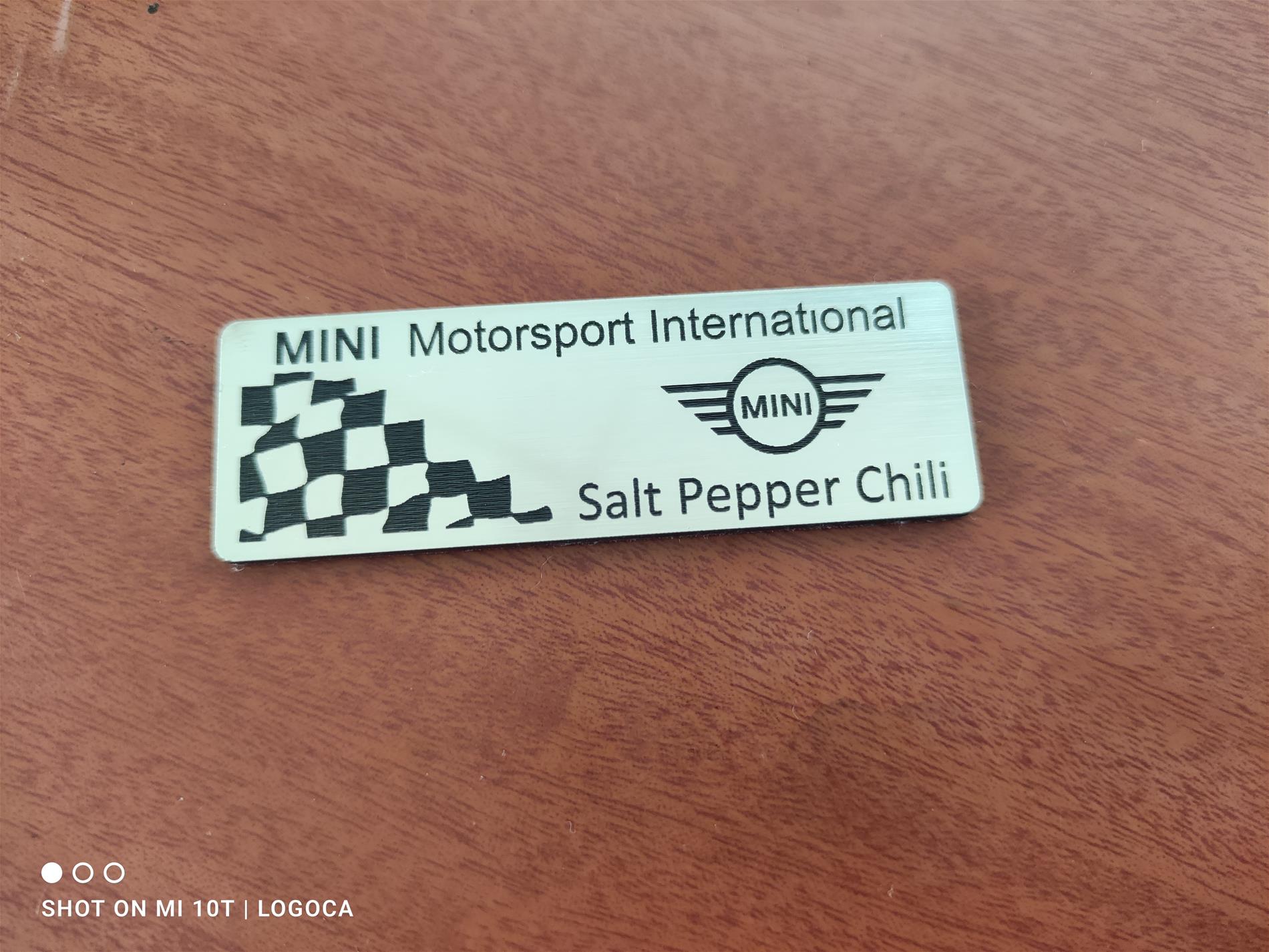 Mini Cooper plaket etiket - Görsel 1