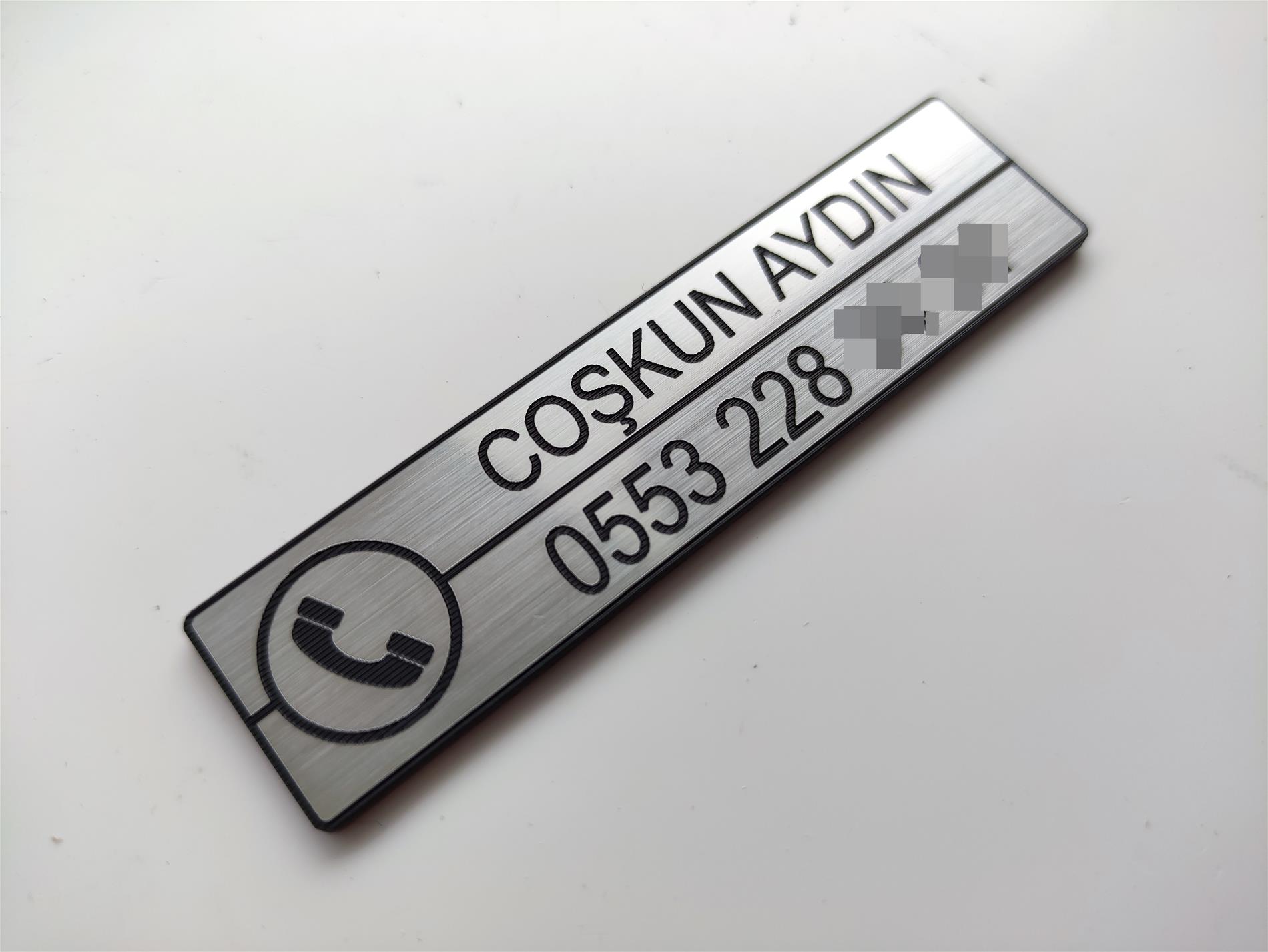 Araç içi yapıştırma Telefon numarası ve isimli veya isimsiz - Görsel 1