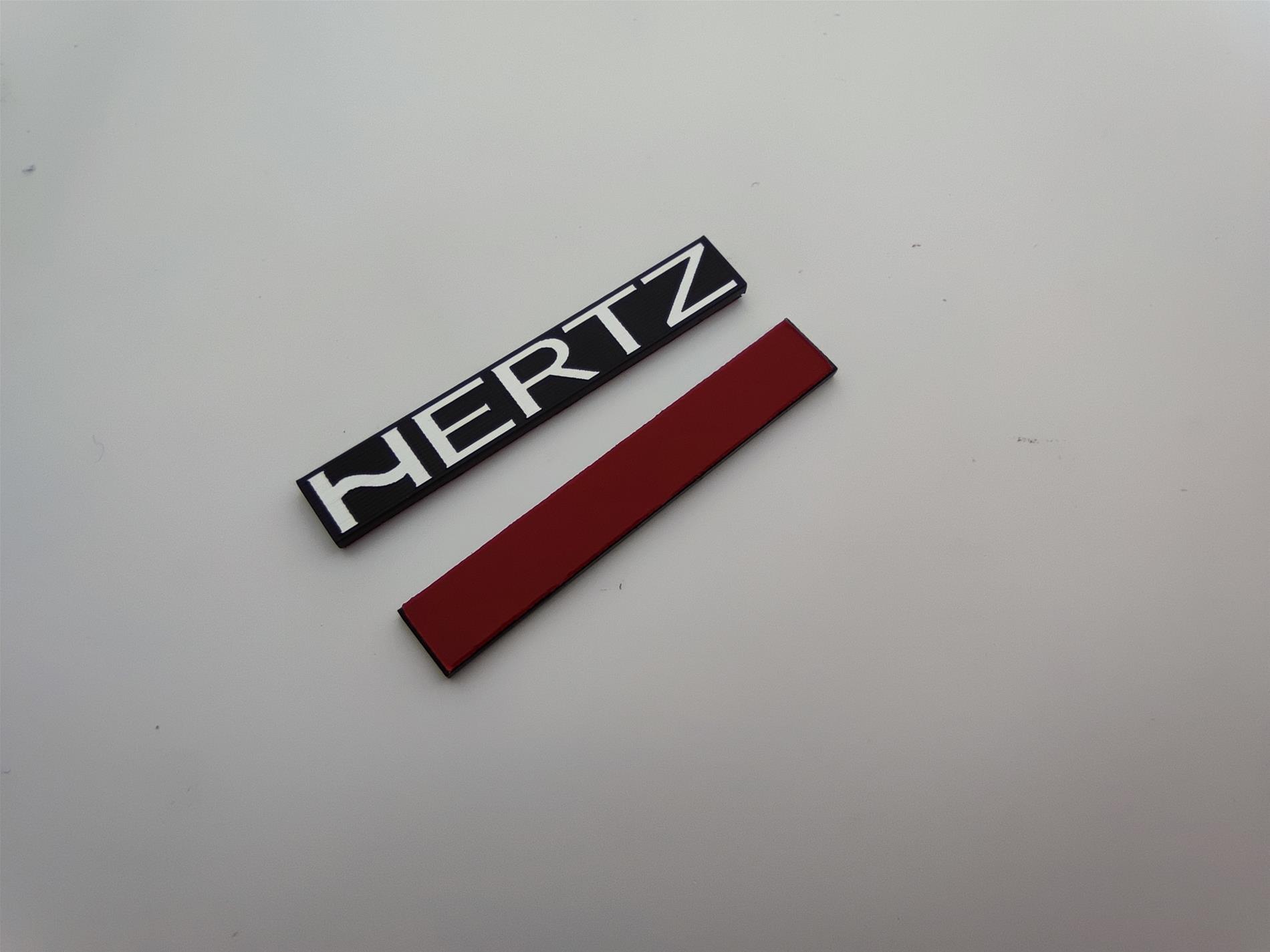 Hertz Logosu Etiket - Dayanıklı, Şık ve Kaliteli Araç Stickerları - Görsel 1