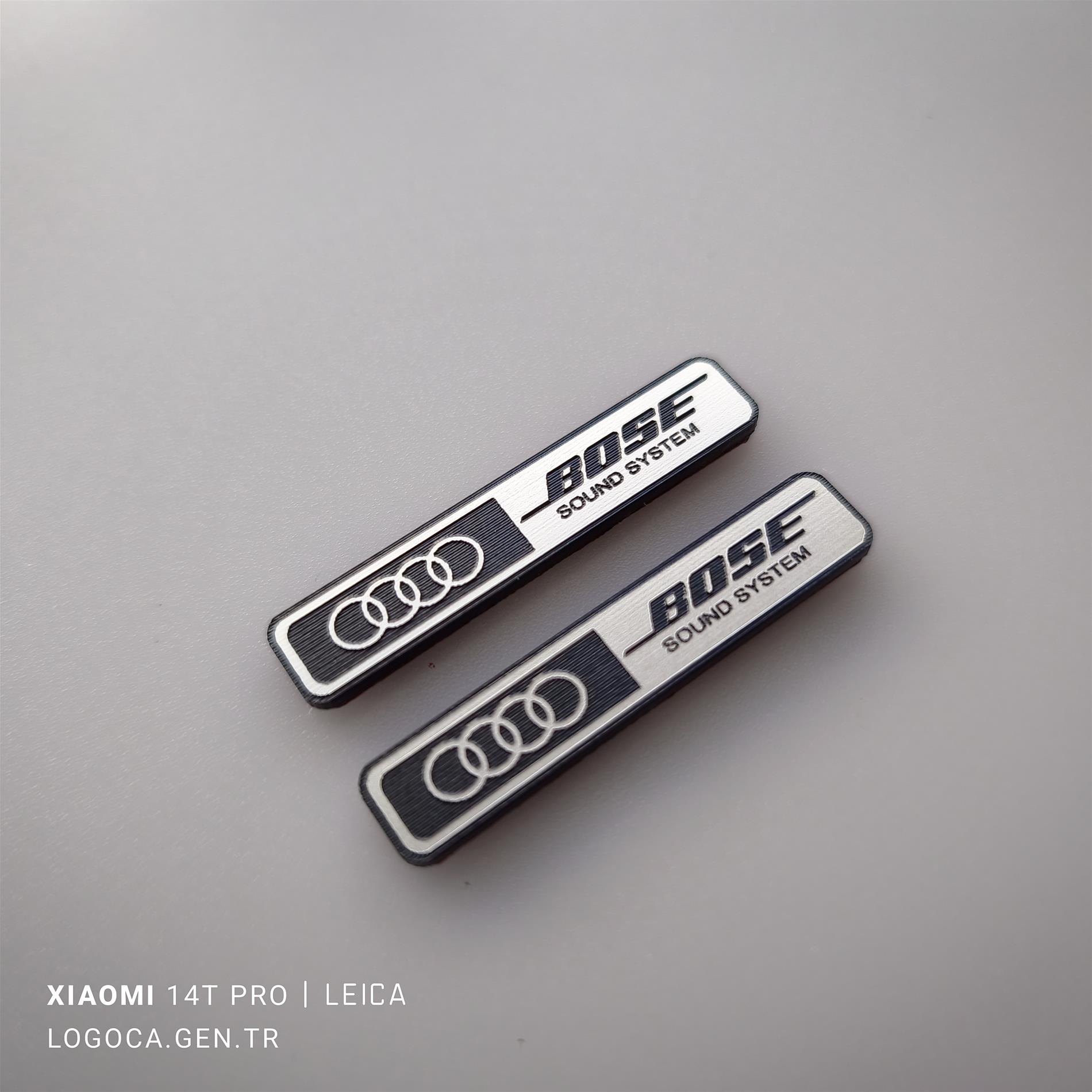 2 adet Audi Bose kapı hoparlör logosu Audi A4 S4 B5 A6 S6 RS6 C5 - Görsel 1