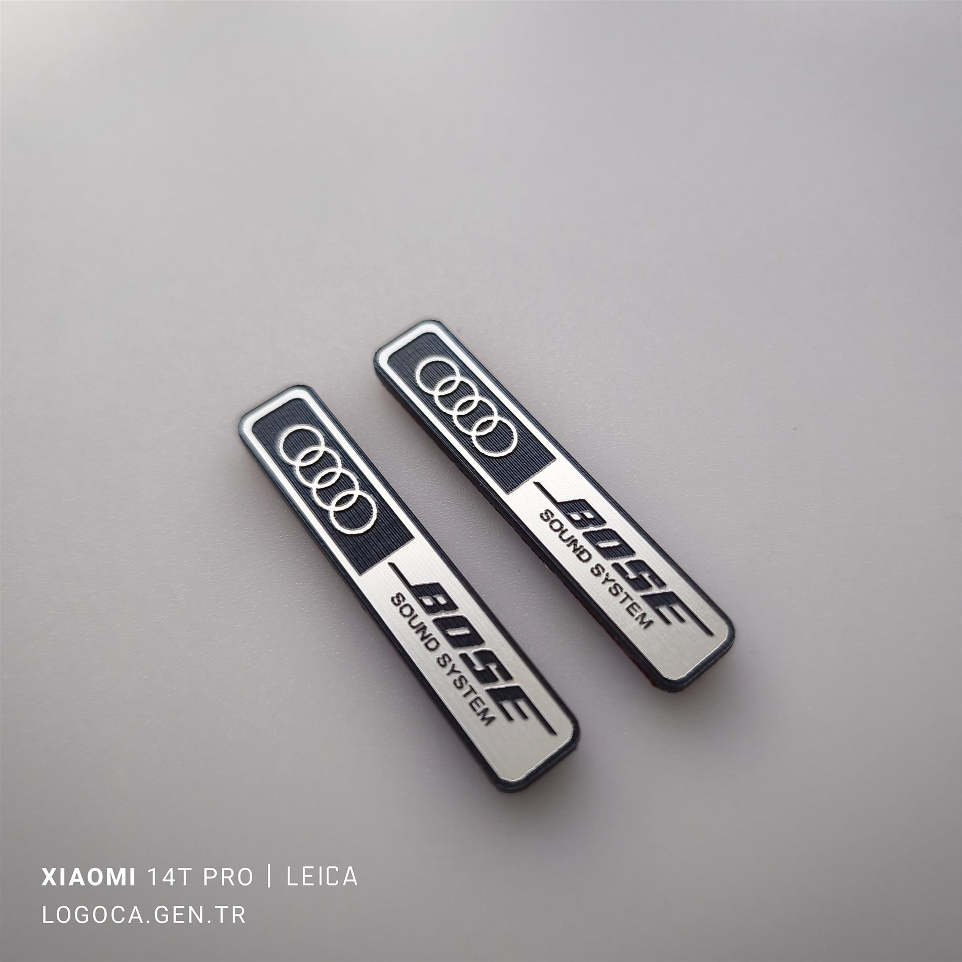 2 adet Audi Bose kapı hoparlör logosu Audi A4 S4 B5 A6 S6 RS6 C5 - Görsel 3