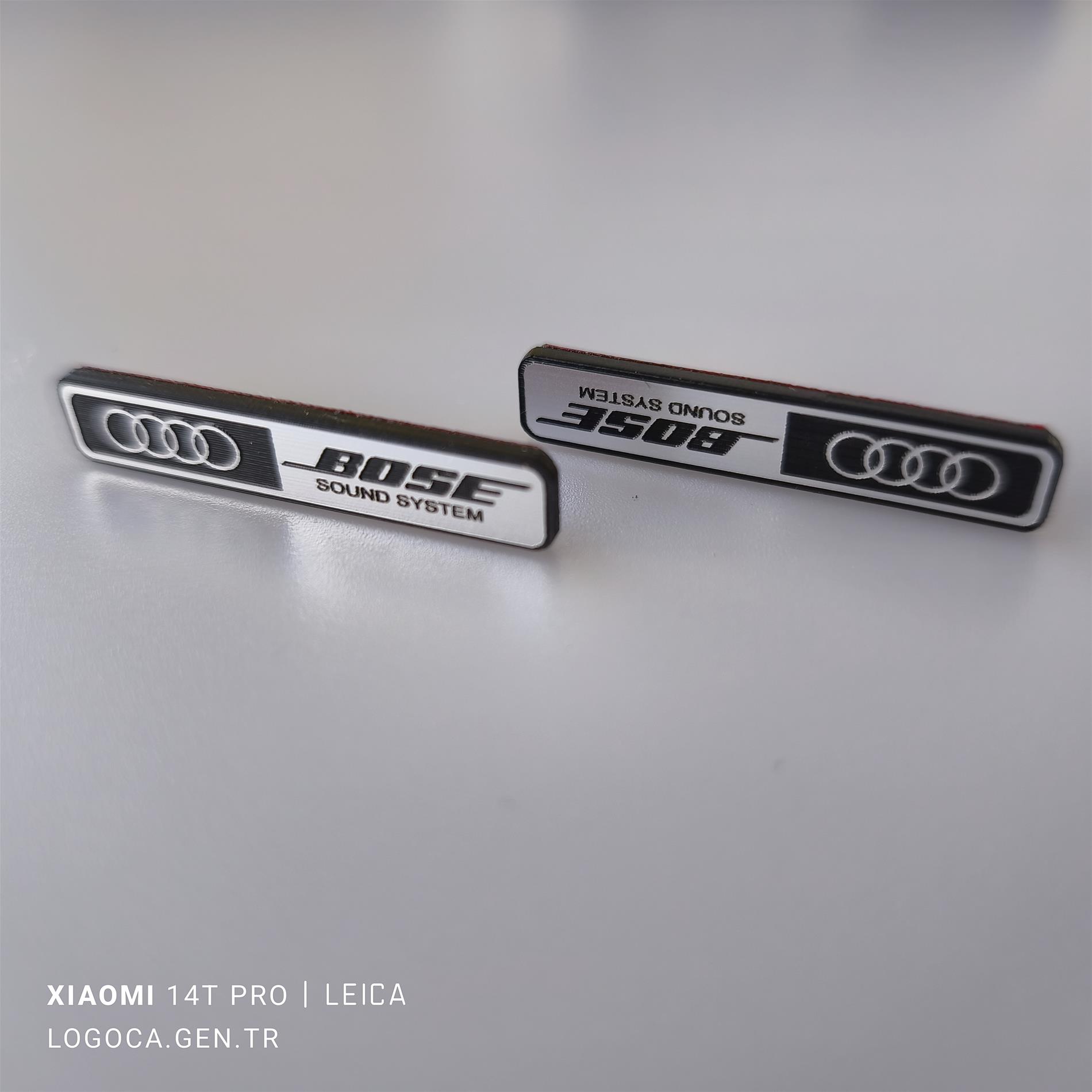 2 adet Audi Bose kapı hoparlör logosu Audi A4 S4 B5 A6 S6 RS6 C5 - Görsel 6