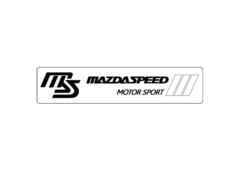 Mazda Araçlar için MS logolu motor sport etiket - Görsel 2
