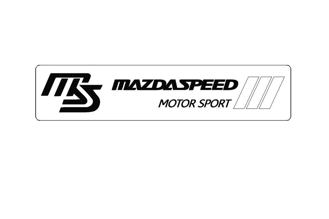 Mazda Araçlar için MS logolu motor sport etiket - Görsel 3