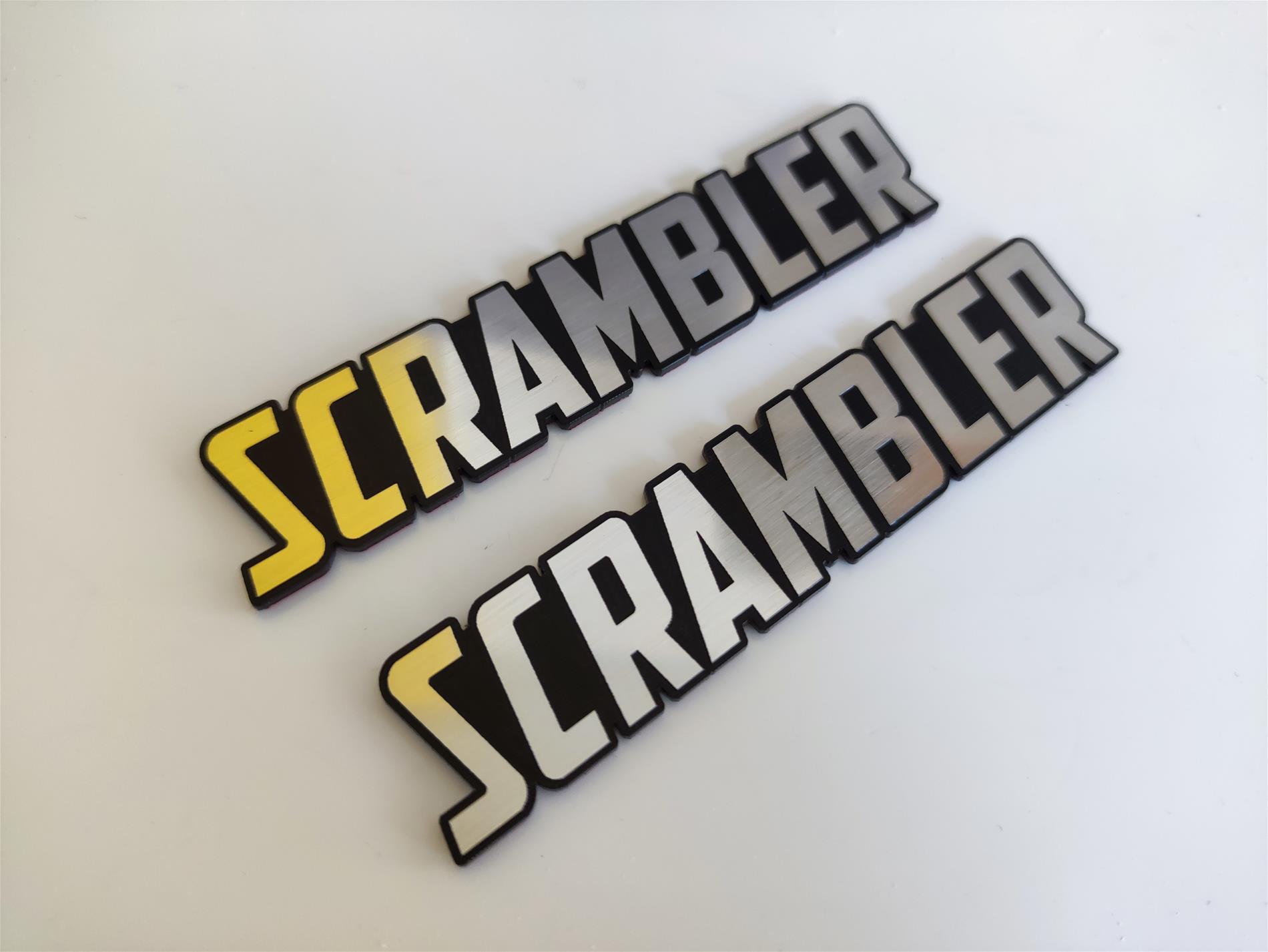 Ducati Scrambler motosiklet yazısı 2 li takım 11x2,2cm - Görsel 2