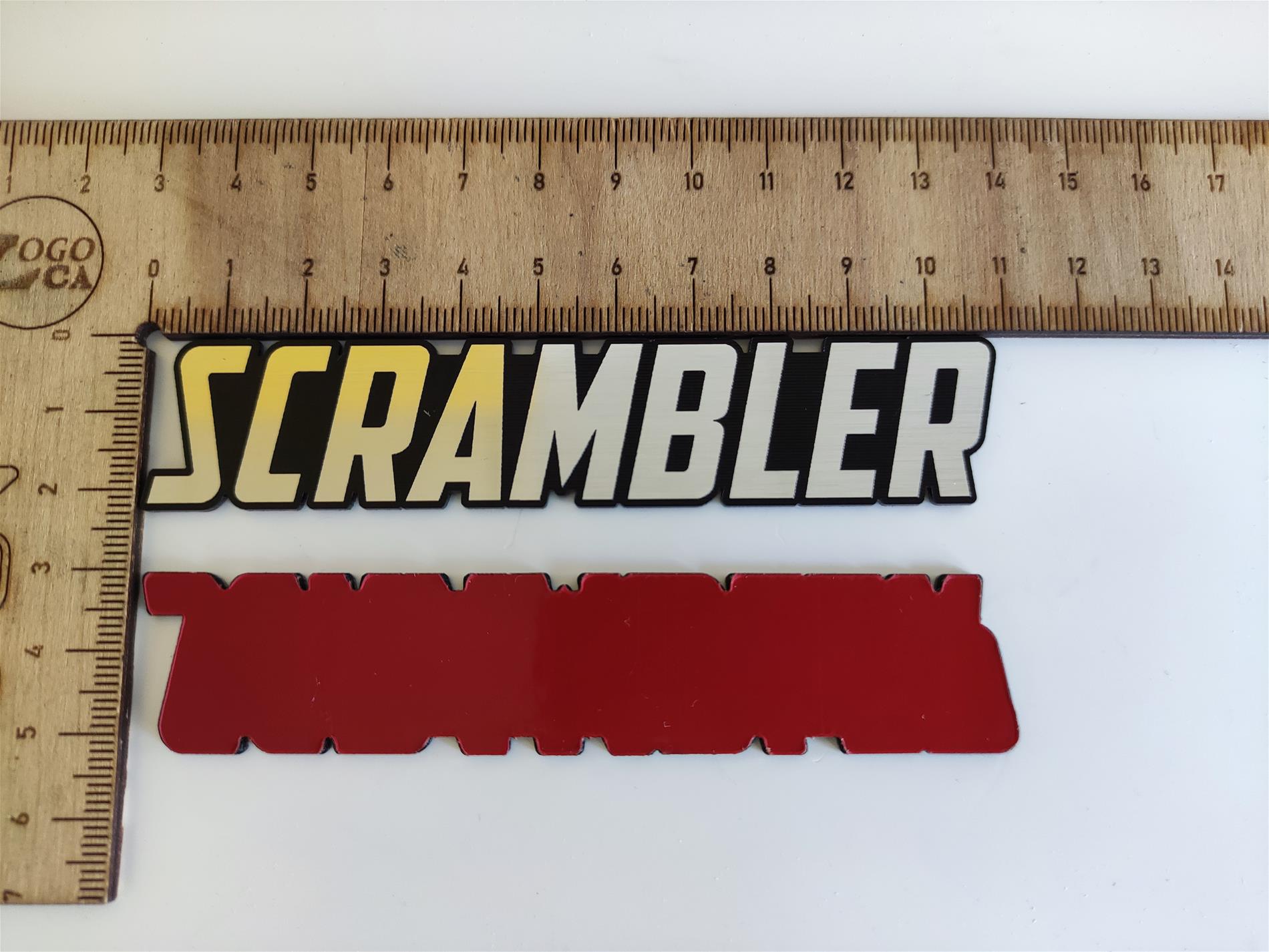 Ducati Scrambler motosiklet yazısı 2 li takım 11x2,2cm - Görsel 3