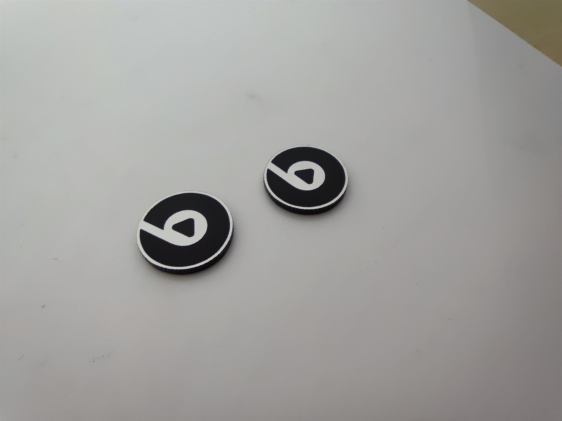 Beats Yuvarlak siyah play logo - Görsel 2