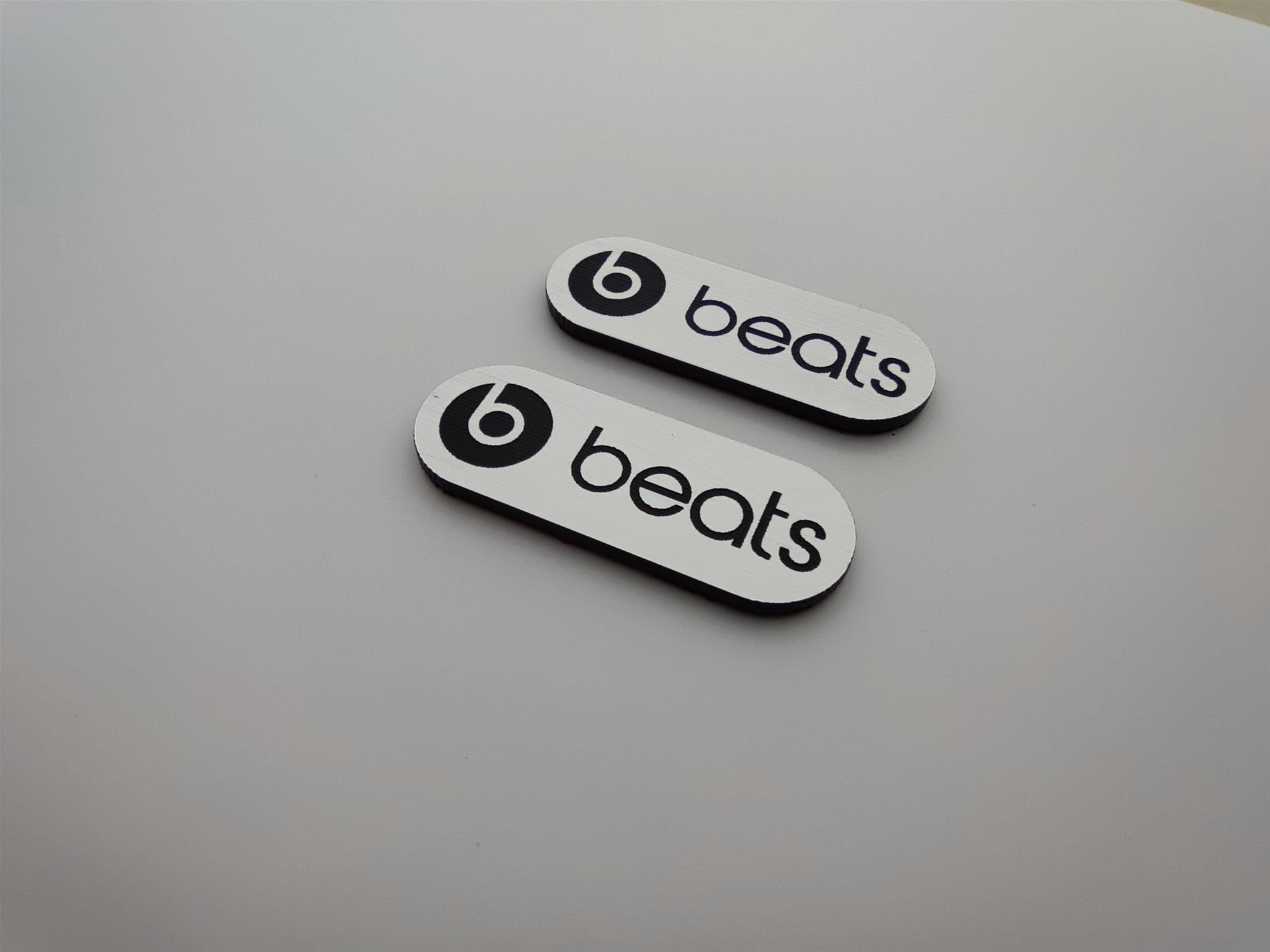 Beats gümüş oval elips logo - Görsel 3