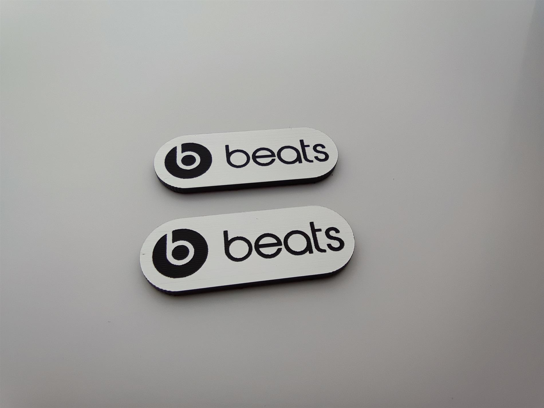 Beats gümüş oval elips logo - Görsel 4