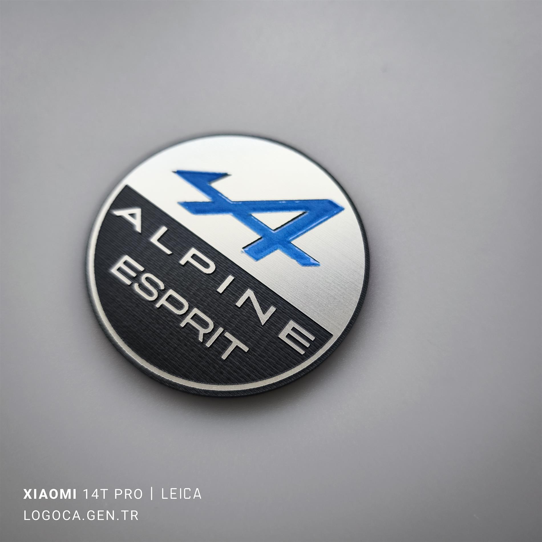 2 adet Renault Alpine Esprit yuvarlak logo - Görsel 3