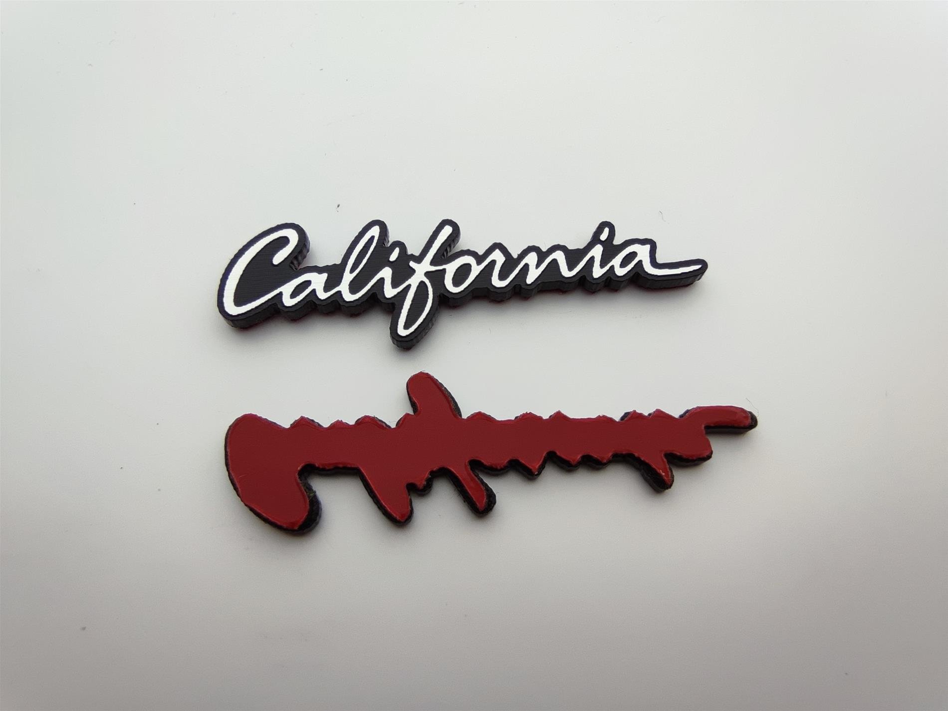 California plastik etiket - Görsel 1