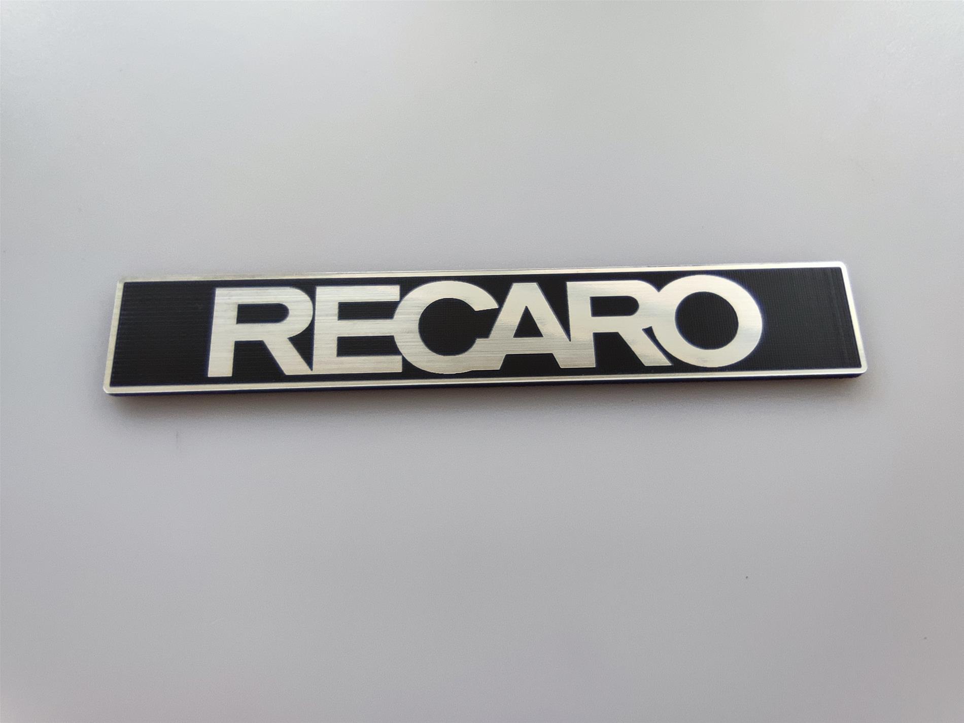 Recaro Gümüş siyah kendinden yapışkanlı Etiket - Görsel 1