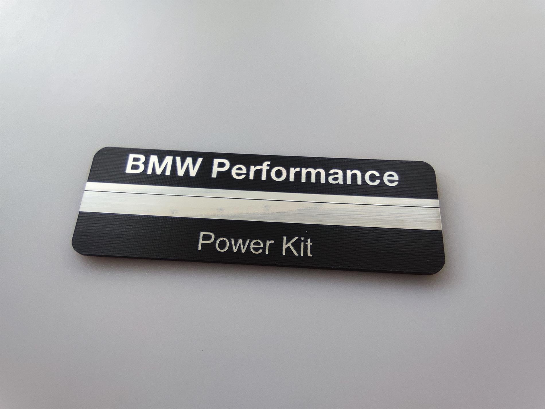BMW Performans power kit plastik etiket - Görsel 2