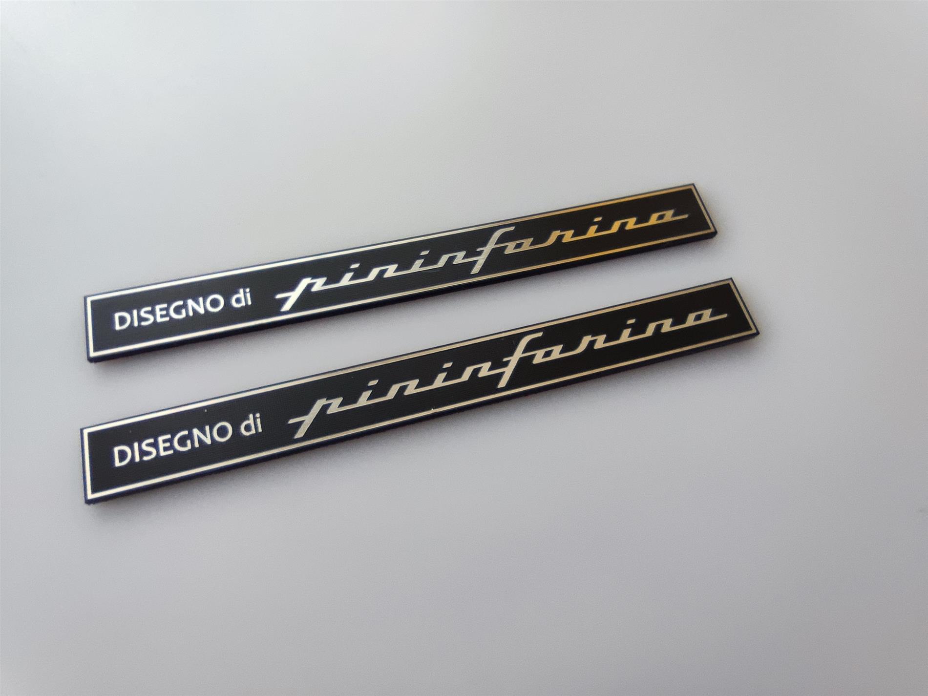 2li takım Disegno di Pininfarina plaket etiket gümüş veya siyah 2 renk seçenekli - Görsel 4