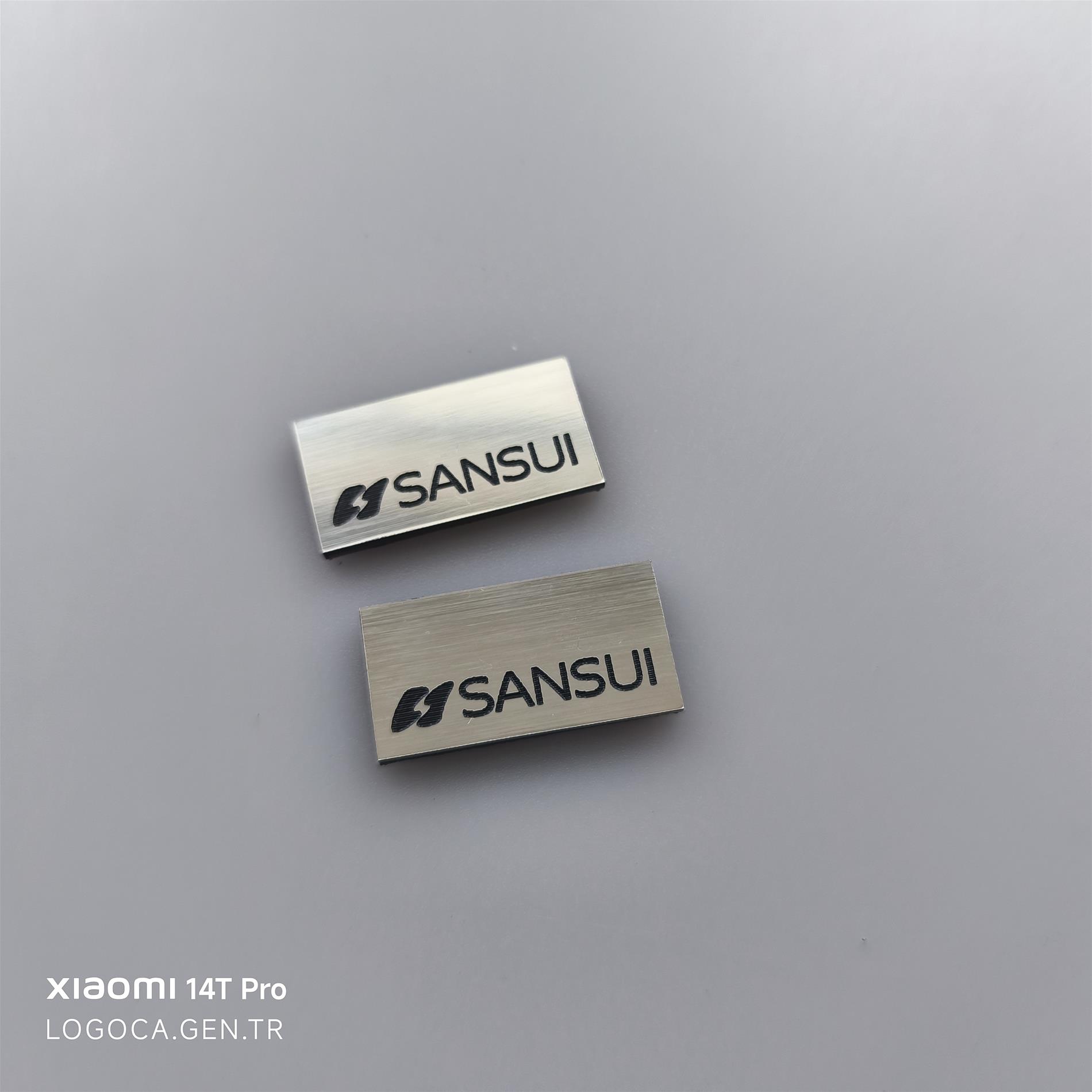 Sansui Dikdörtgen Logo - Yeni Tasarım plastik Etiket - Görsel 3