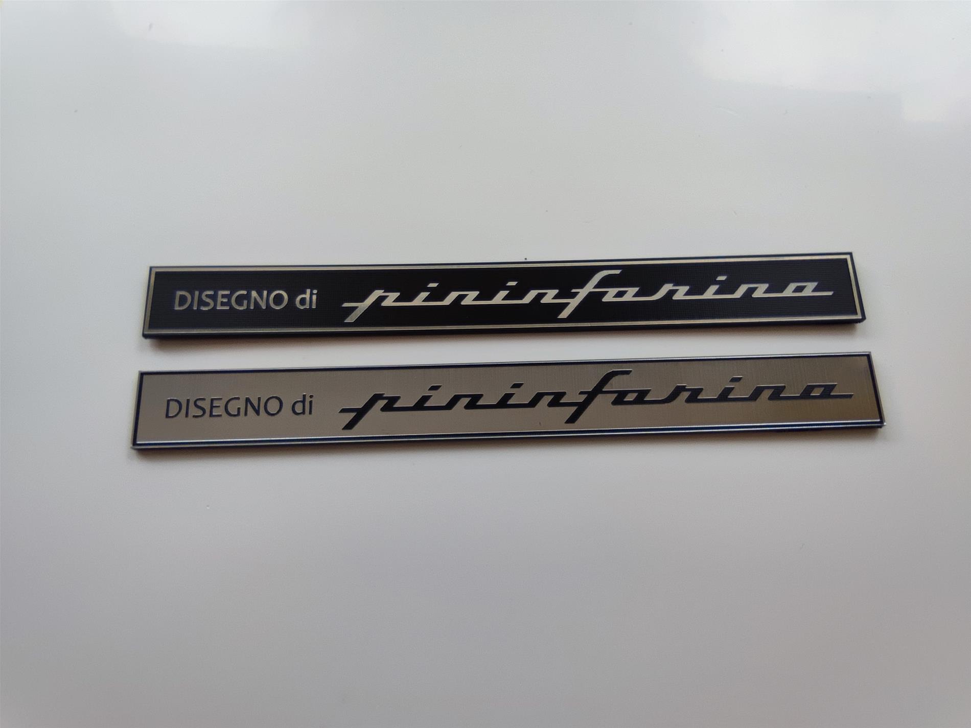 2li takım Disegno di Pininfarina plaket etiket gümüş veya siyah 2 renk seçenekli - Görsel 6