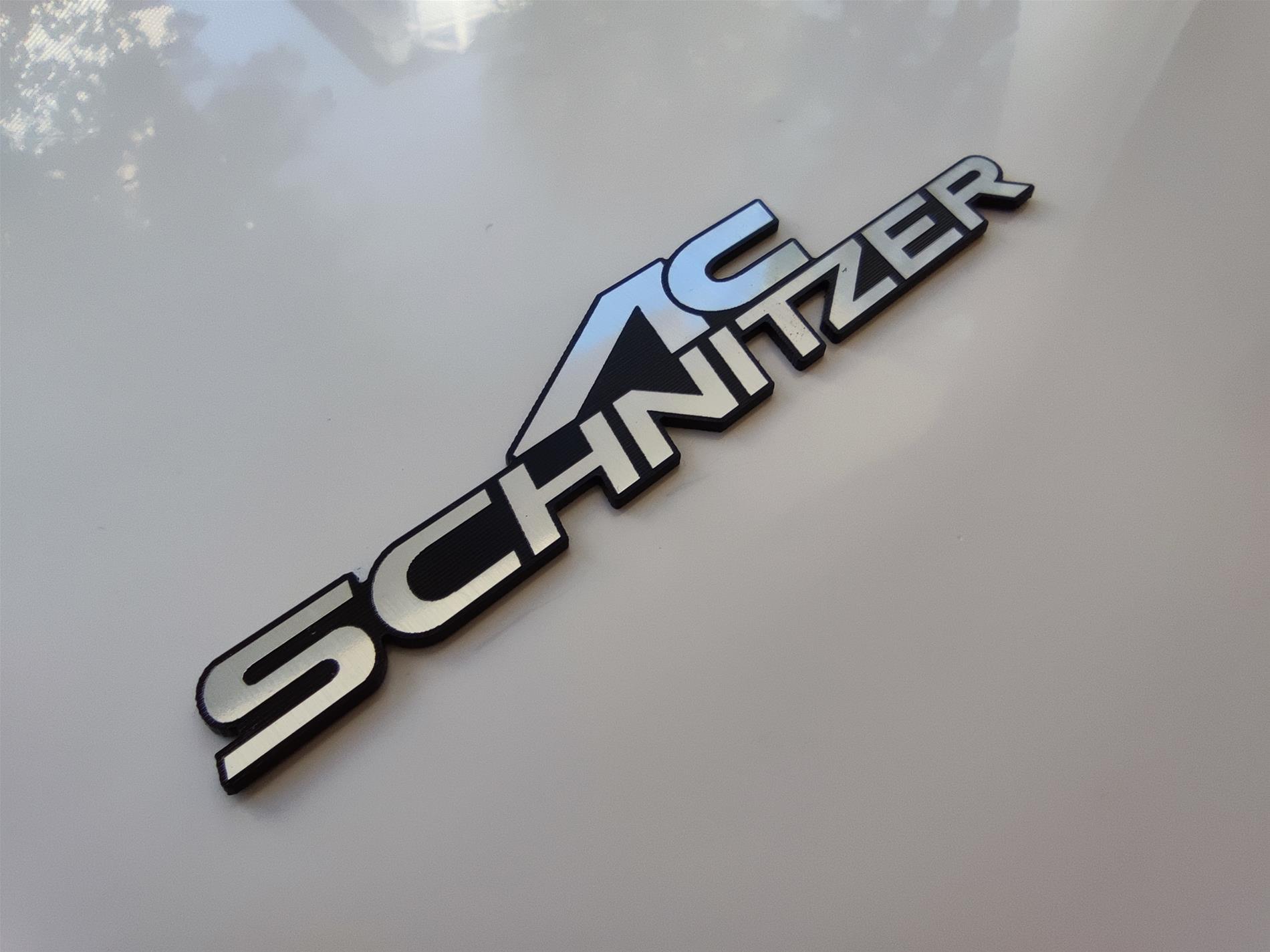 AC Schnitzer logo etiket Gümüş siyah yapıştırma - Görsel 3