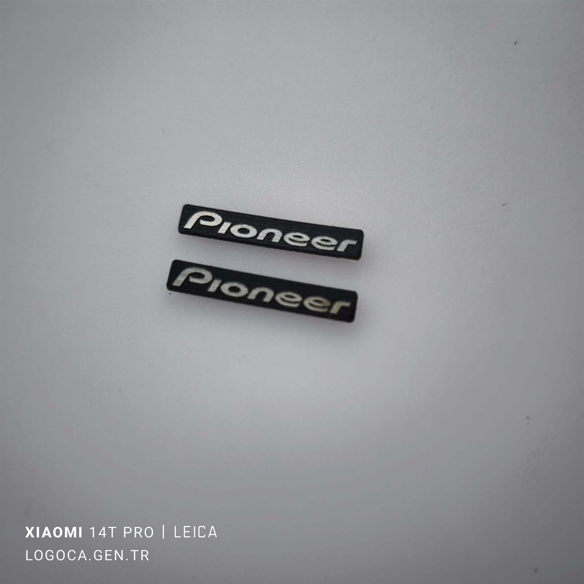 Pioneer Yeni tip araba teybi logosu 2 adet - Görsel 5