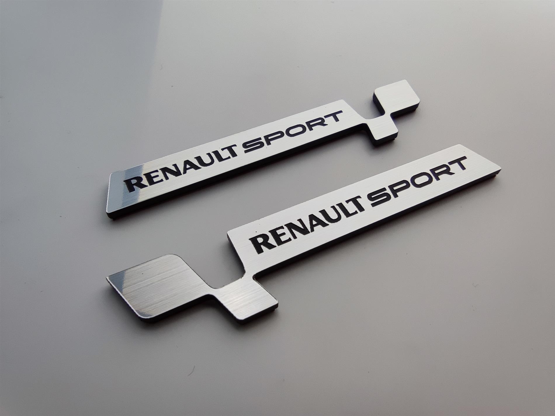 Renault sport gümüş renk bayraklı etiket - Görsel 1