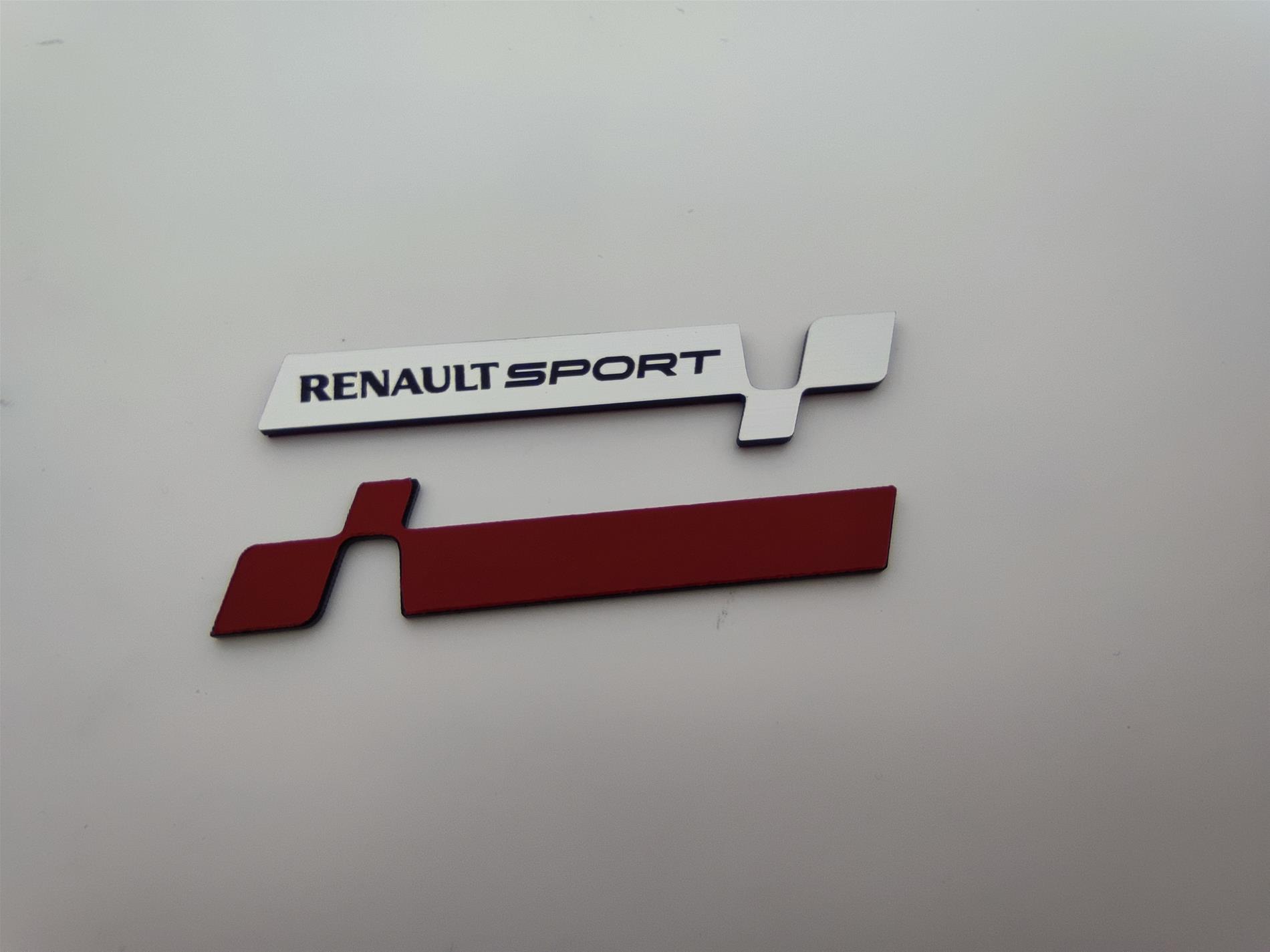 Renault sport gümüş renk bayraklı etiket - Görsel 2