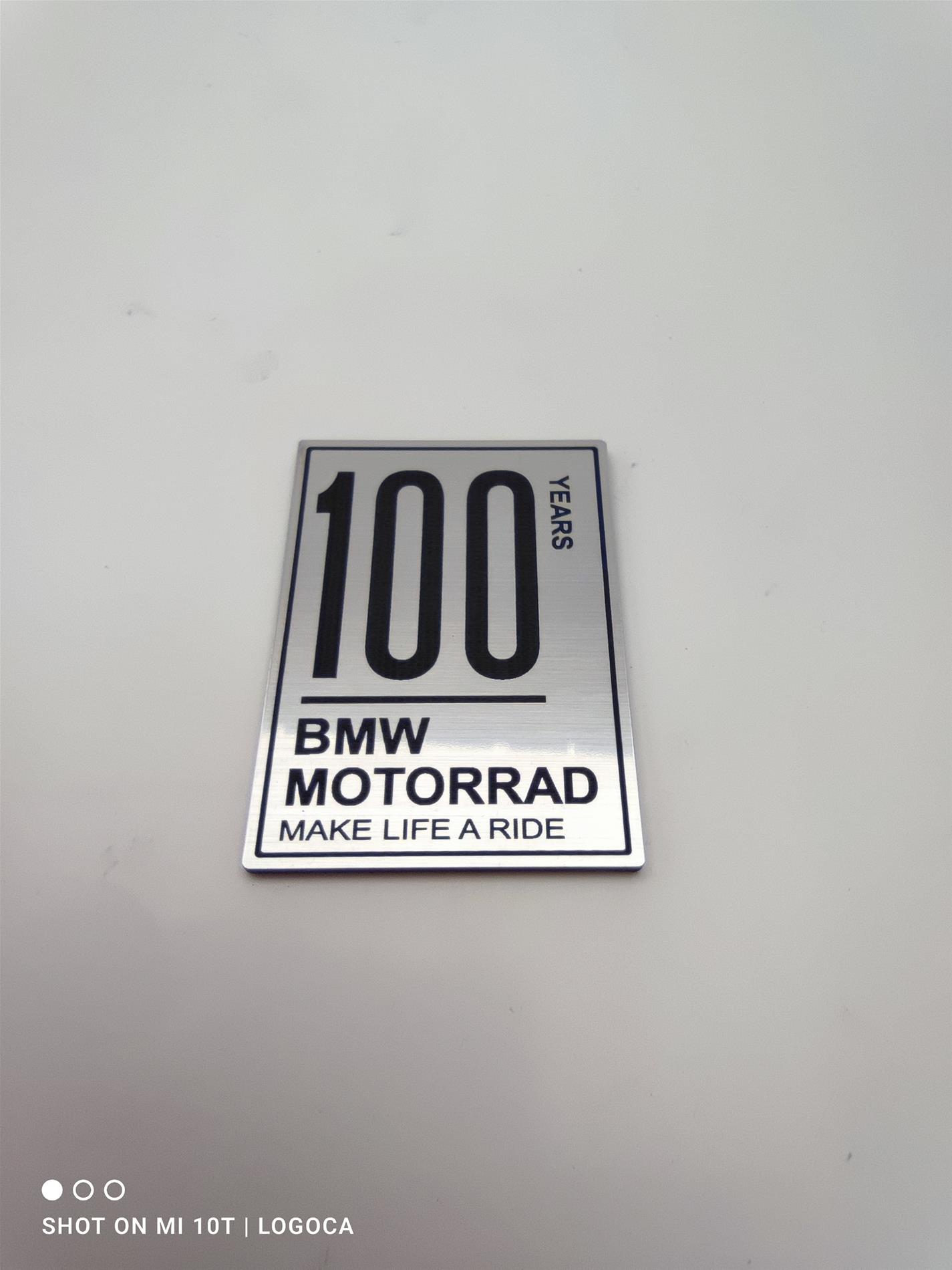 Bmw motorrad 100. yıl etiketi Gümüş Renk Make life a ride - Görsel 3
