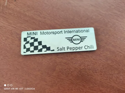 Mini Cooper plaket etiket