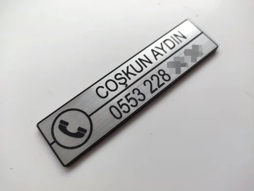 Araç içi yapıştırma Telefon numarası ve isimli veya isimsiz