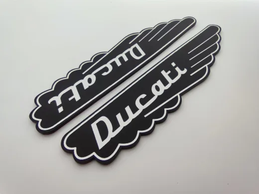 Ducati motosiklet etiketi Plastik etiket