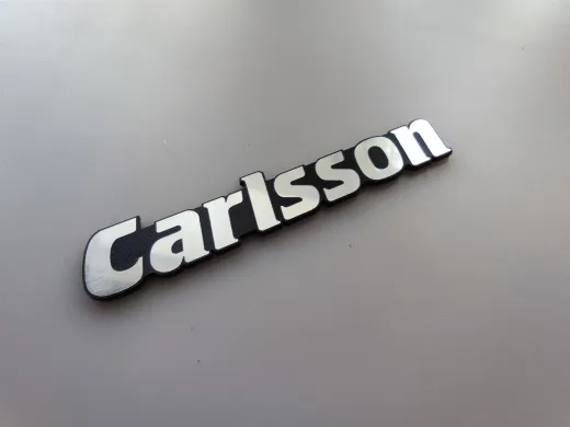 Carlsson Platik etiket Alüminyum Görünümlü