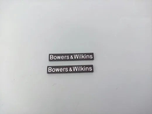  B&W Bowers & Wilkins Logolu Siyah üzerine gümüş yazılı Plastik Etiket 