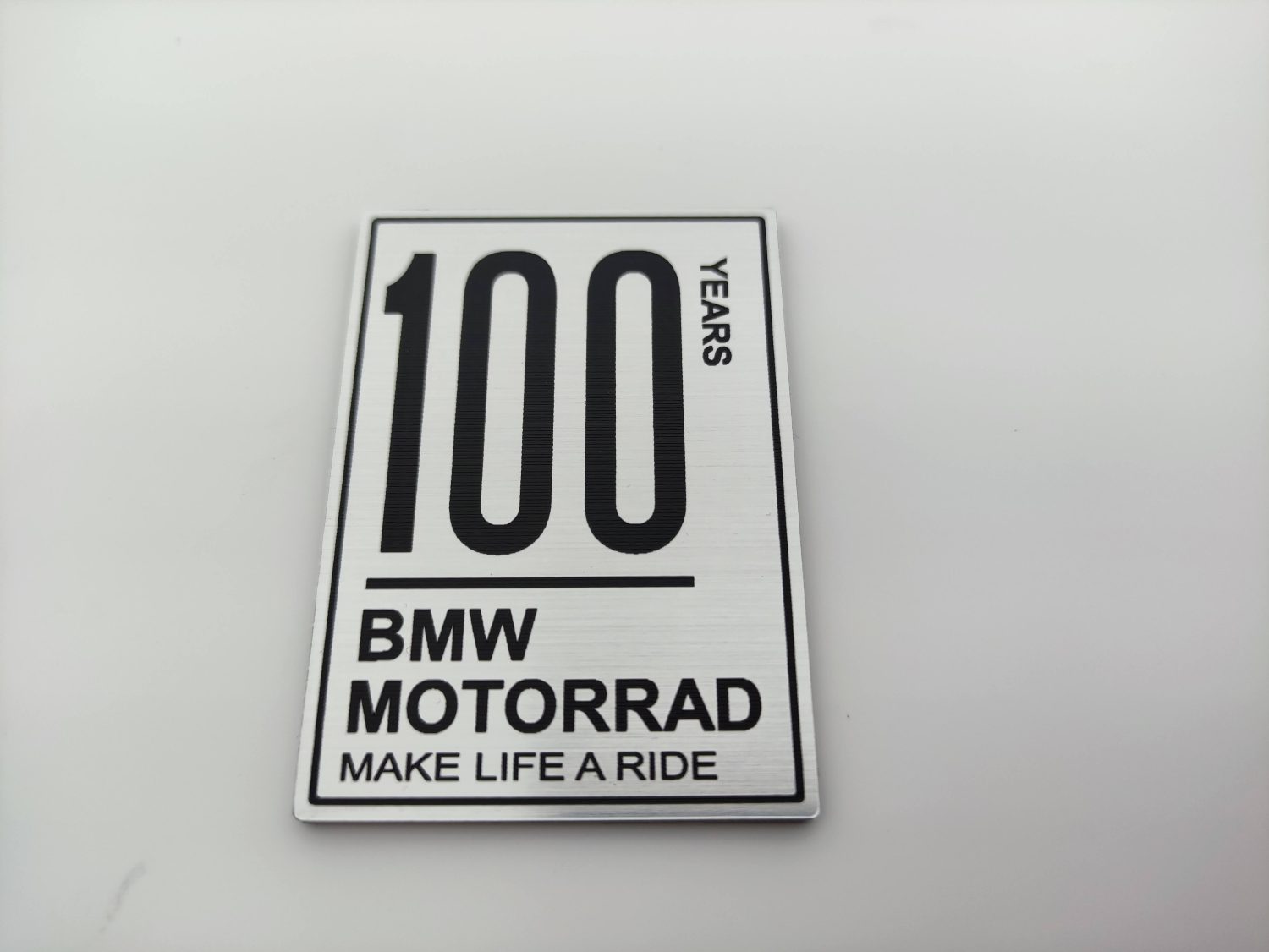Bmw motorrad 100. yıl etiketi Gümüş Renk Make life a ride - Görsel 1