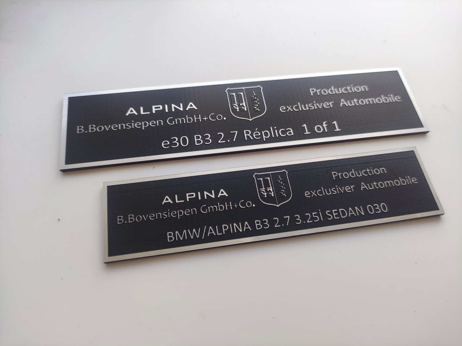 BMW Alpina plaket 2 farklı ölçü Özelleştirilebilir b.boven siepen  gmbh+co - Görsel 4