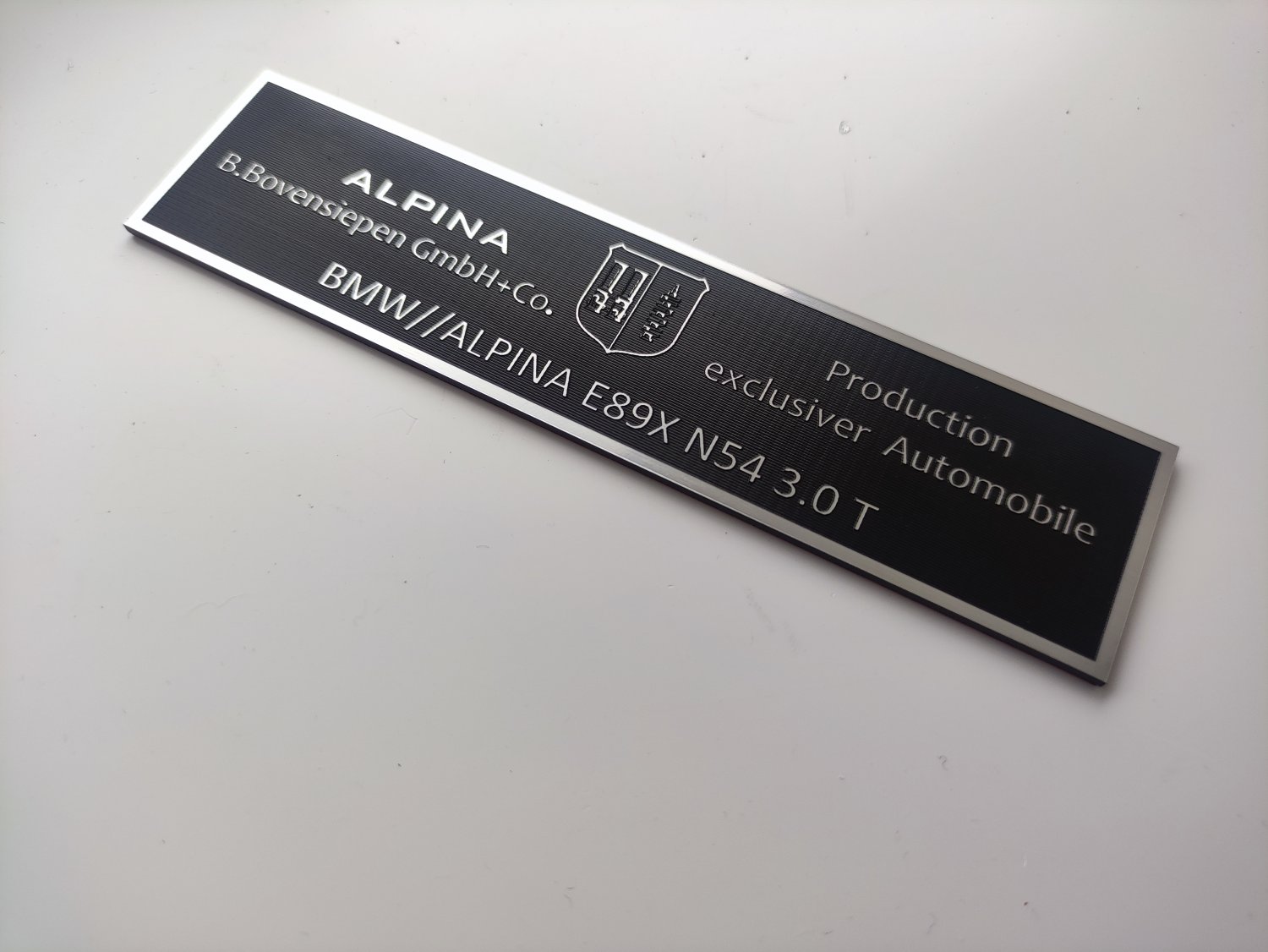 BMW Alpina plaket 2 farklı ölçü Özelleştirilebilir b.boven siepen  gmbh+co - Görsel 6