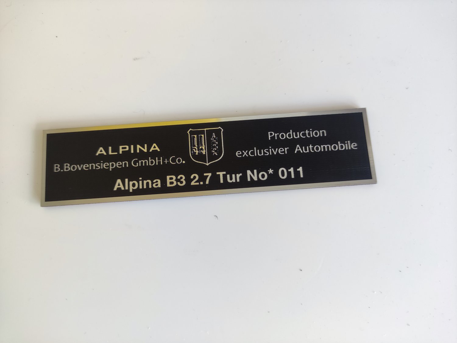 BMW Alpina plaket 2 farklı ölçü Özelleştirilebilir b.boven siepen  gmbh+co - Görsel 7