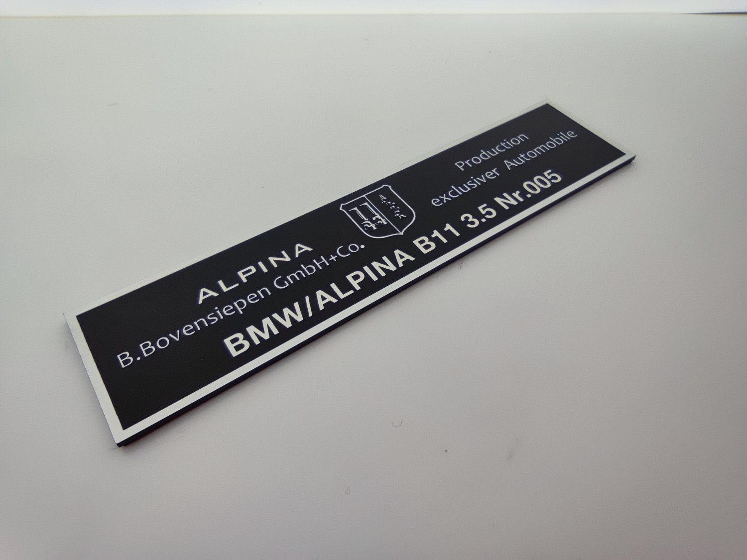BMW Alpina plaket 2 farklı ölçü Özelleştirilebilir b.boven siepen  gmbh+co - Görsel 8