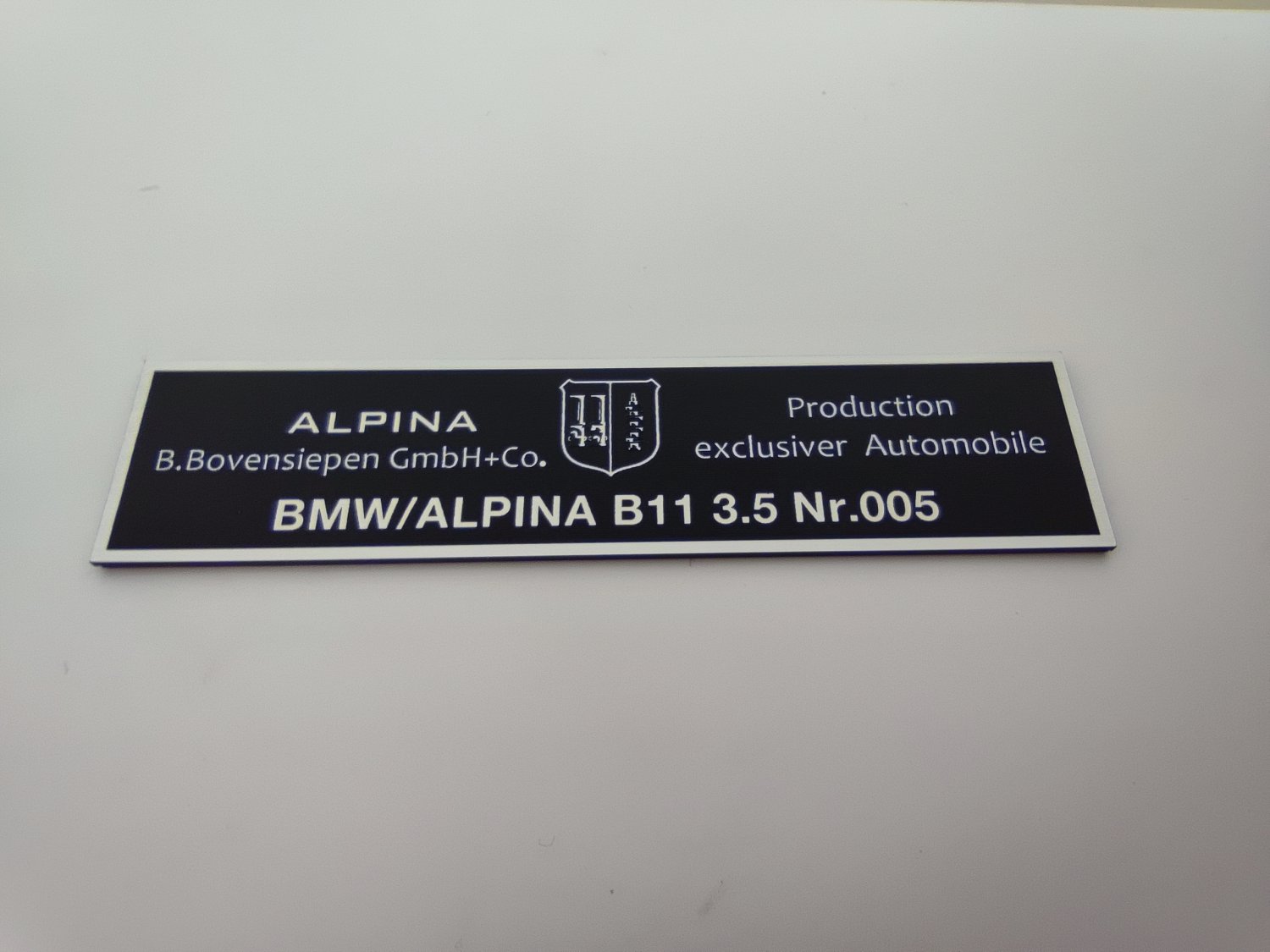 BMW Alpina plaket 2 farklı ölçü Özelleştirilebilir b.boven siepen  gmbh+co - Görsel 9
