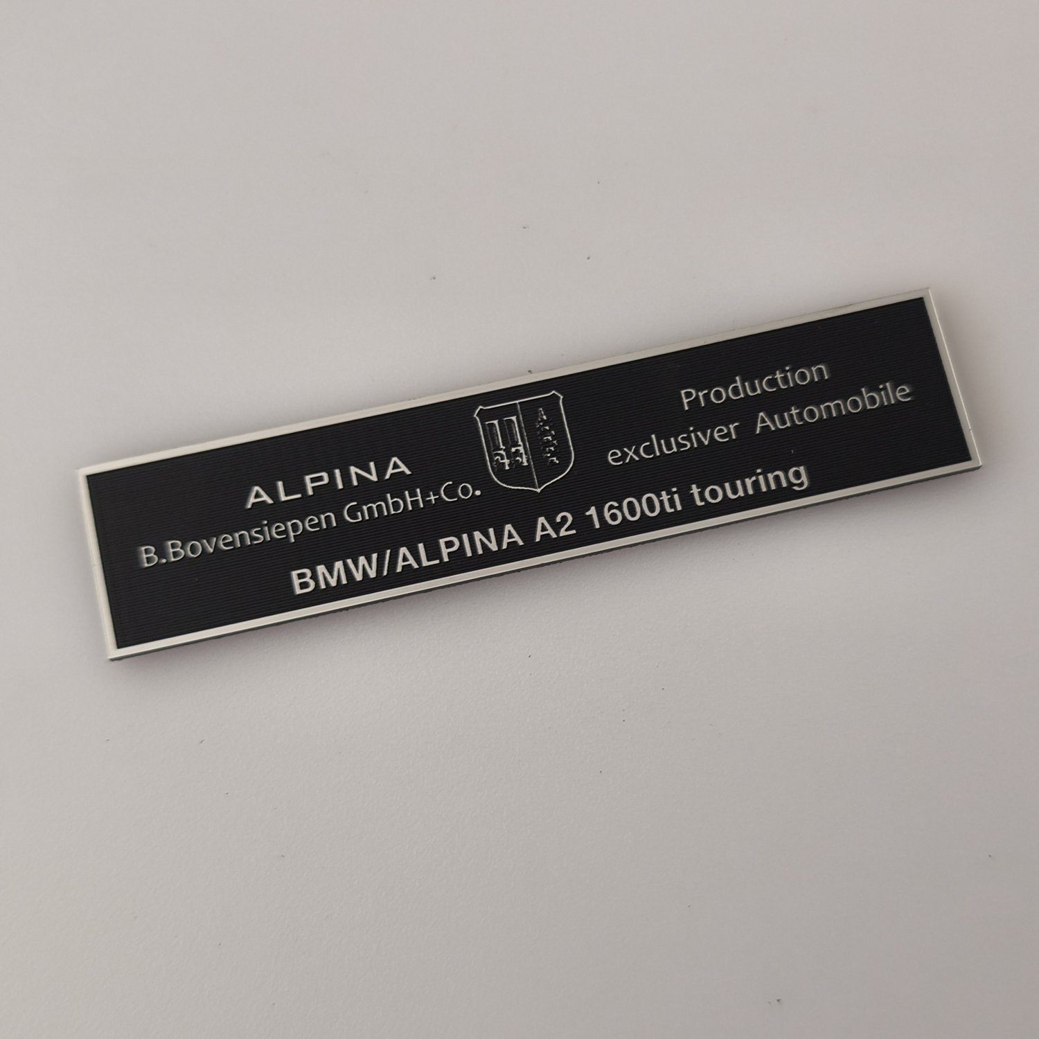 BMW Alpina plaket 2 farklı ölçü Özelleştirilebilir b.boven siepen  gmbh+co - Görsel 1