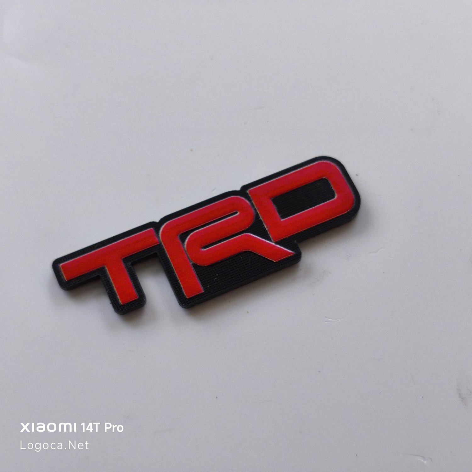 Toyota TRD Kırmızı Siyah Kabartmalı 3D Logo Amblem Sticker - Görsel 1