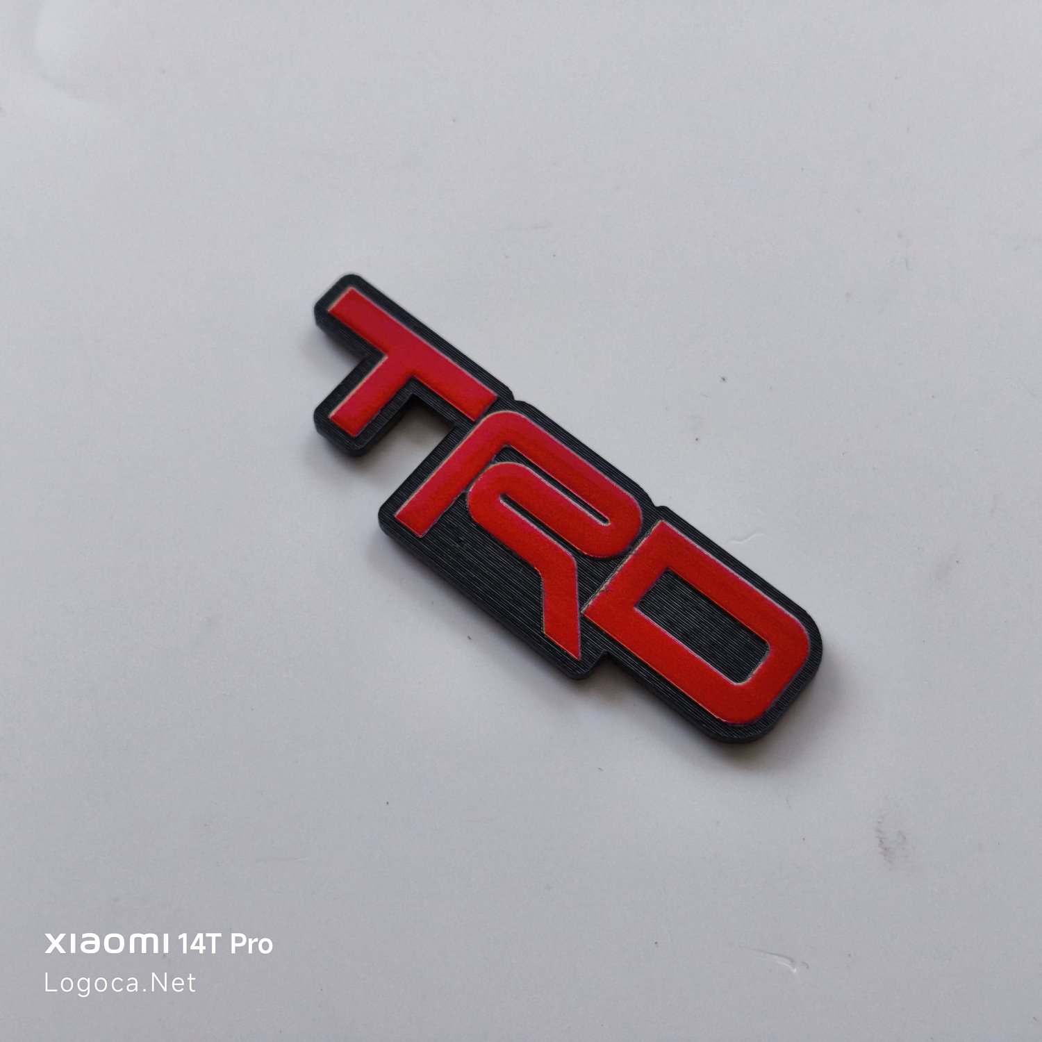 Toyota TRD Kırmızı Siyah Kabartmalı 3D Logo Amblem Sticker - Görsel 3