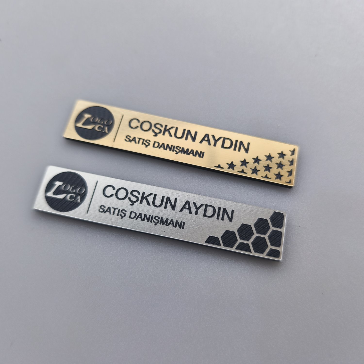 Özelleştirilebilir Şık Mıknatıslı Yaka Kartı 8x1,6cm - Pratik ve Zarif Çözüm - Görsel 1