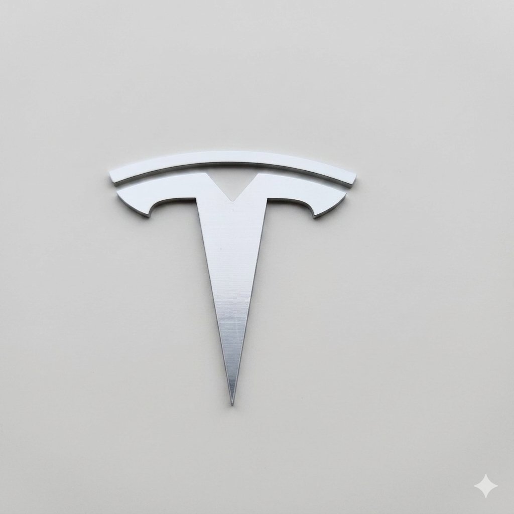Tesla Ön Kaput Logosu - Yüksek Kalite esnek ve Dayanıklı - Görsel 1